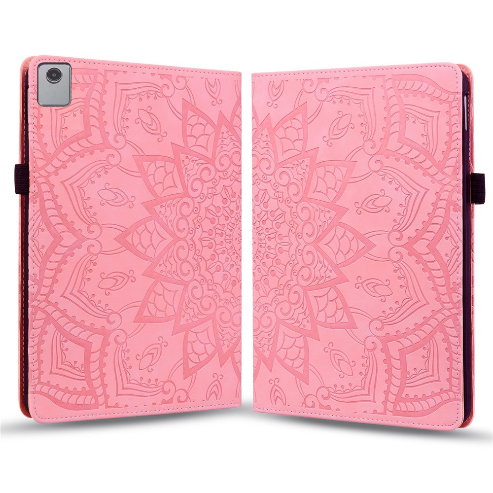 Lenovo Tab M11 / Xiaoxin Pad 11 2024 Skyddande skal Blommönster PU-läder Stativ Surfplatta Fodral
