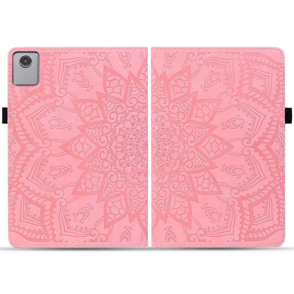 Lenovo Tab M11 / Xiaoxin Pad 11 2024 Skyddande skal Blommönster PU-läder Stativ Surfplatta Fodral