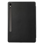 Til Samsung Galaxy Tab S9 / S10 Lite / S10 FE / S9 FE Tablet Cover Tredobbelt Stativ Ensfarvet Stødsikkert PU-omslag med Penneholder