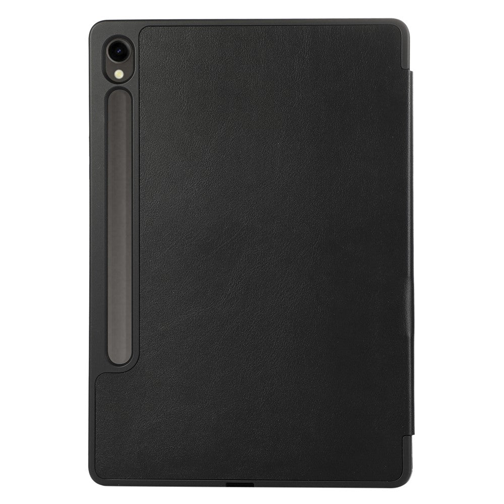 Til Samsung Galaxy Tab S9 / S10 Lite / S10 FE / S9 FE Tablet Cover Tredobbelt Stativ Ensfarvet Stødsikkert PU-omslag med Penneholder