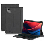 For Lenovo Tab M11 / Xiaoxin Pad 11 2024 Leather Case + Bluetooth-compatible Keyboard with Backlight Trackpad