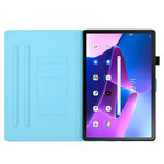Lenovo Tab M10 Plus (3:e generationen) fodral med mönstertryck, automatisk viloläge/väckning, surfplatta i PU-läder