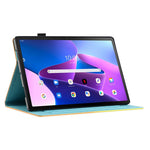 Lenovo Tab M10 Plus (3:e generationen) Smart Case PU-lädermönster stativ surfplatta