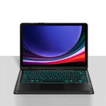 Til Samsung Galaxy Tab S10+ / S9+ / S8+ / S7+ / S7 FE Baggrundsbelyst Touchpad Bluetooth-kompatibelt Tastatur med Penholder Læder Tablet Cover