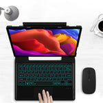 For Lenovo Yoga Pad Pro Backlight Touchpad Bluetooth-compatible Keyboard with Pen Slot Leather Tablet Case