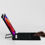 For Lenovo Yoga Pad Pro Backlight Touchpad Bluetooth-compatible Keyboard with Pen Slot Leather Tablet Case