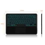 For Lenovo Yoga Pad Pro Backlight Touchpad Bluetooth-compatible Keyboard with Pen Slot Leather Tablet Case