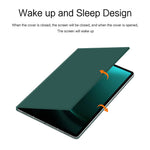 Til Samsung Galaxy Tab S9 FE+ læderetui, stativ, magnetisk tabletcover med automatisk søvn-/vågn-funktion