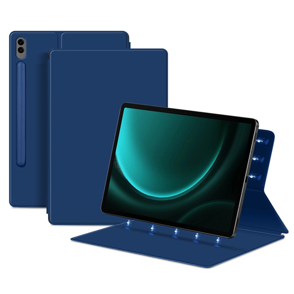 Til Samsung Galaxy Tab S9 FE+ læderetui, stativ, magnetisk tabletcover med automatisk søvn-/vågn-funktion