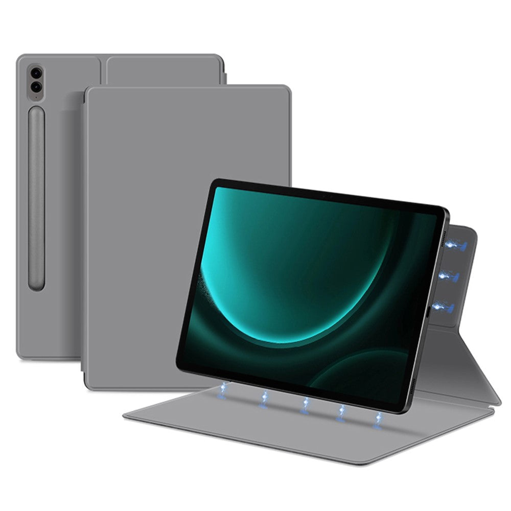 Til Samsung Galaxy Tab S9 FE+ læderetui, stativ, magnetisk tabletcover med automatisk søvn-/vågn-funktion