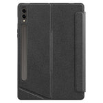 Til Samsung Galaxy Tab S8+ / S7+ / S7 FE Lædercover + Bluetooth-kompatibelt Tastatur med Baggrundsbelysning Trackpad