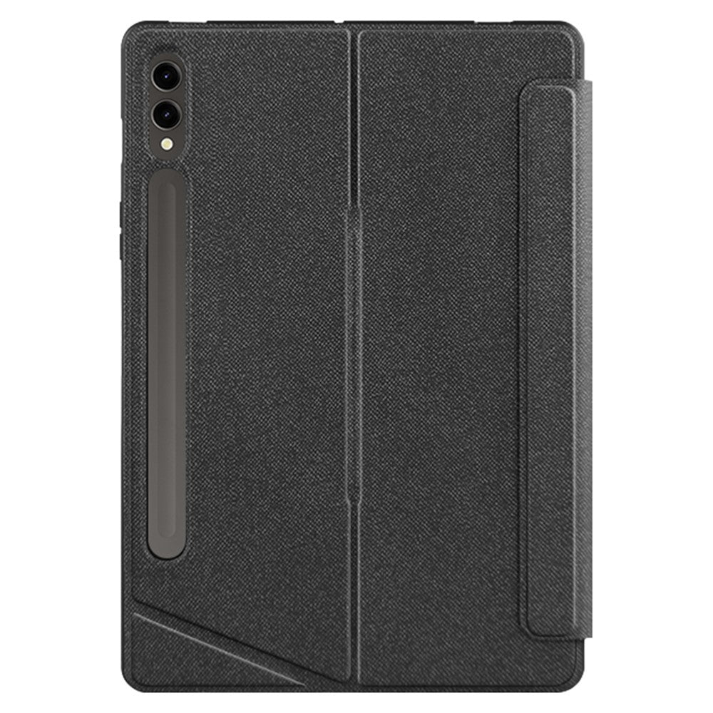 Til Samsung Galaxy Tab S8+ / S7+ / S7 FE Lædercover + Bluetooth-kompatibelt Tastatur med Baggrundsbelysning Trackpad