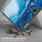 For OnePlus Pad Go / Oppo Pad Air 2 Smart Cover Full-Body Tri-fold Stand Pattern Tablet Case
