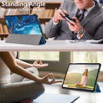 For OnePlus Pad Go / Oppo Pad Air 2 Smart Cover Full-Body Tri-fold Stand Pattern Tablet Case