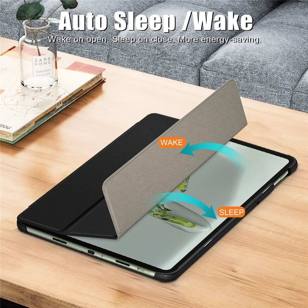 PU Lædercover til OnePlus Pad Go / Oppo Pad Air 2 / Pad Neo Trefoldigt Standert Tabletcover