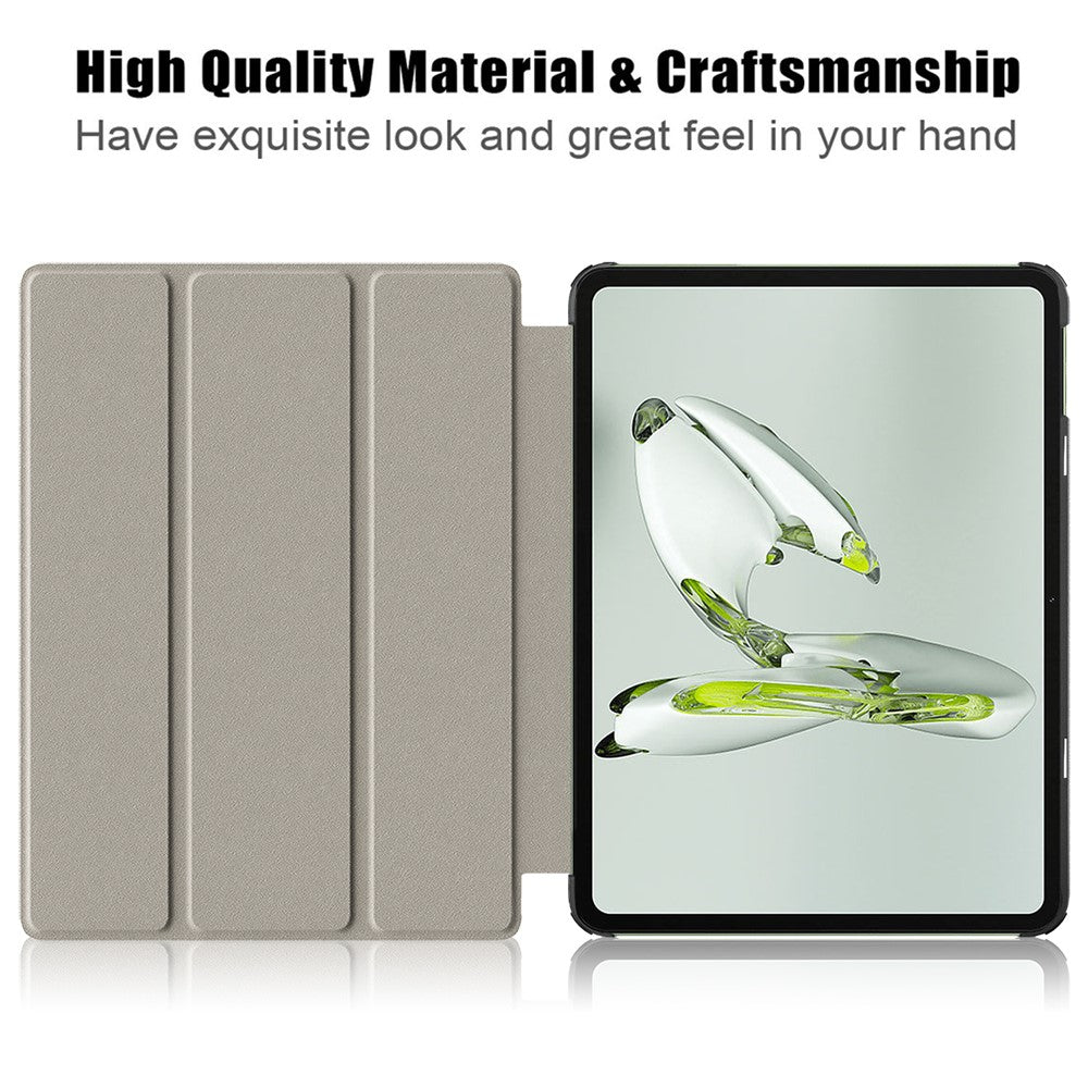 PU Lædercover til OnePlus Pad Go / Oppo Pad Air 2 / Pad Neo Trefoldigt Standert Tabletcover