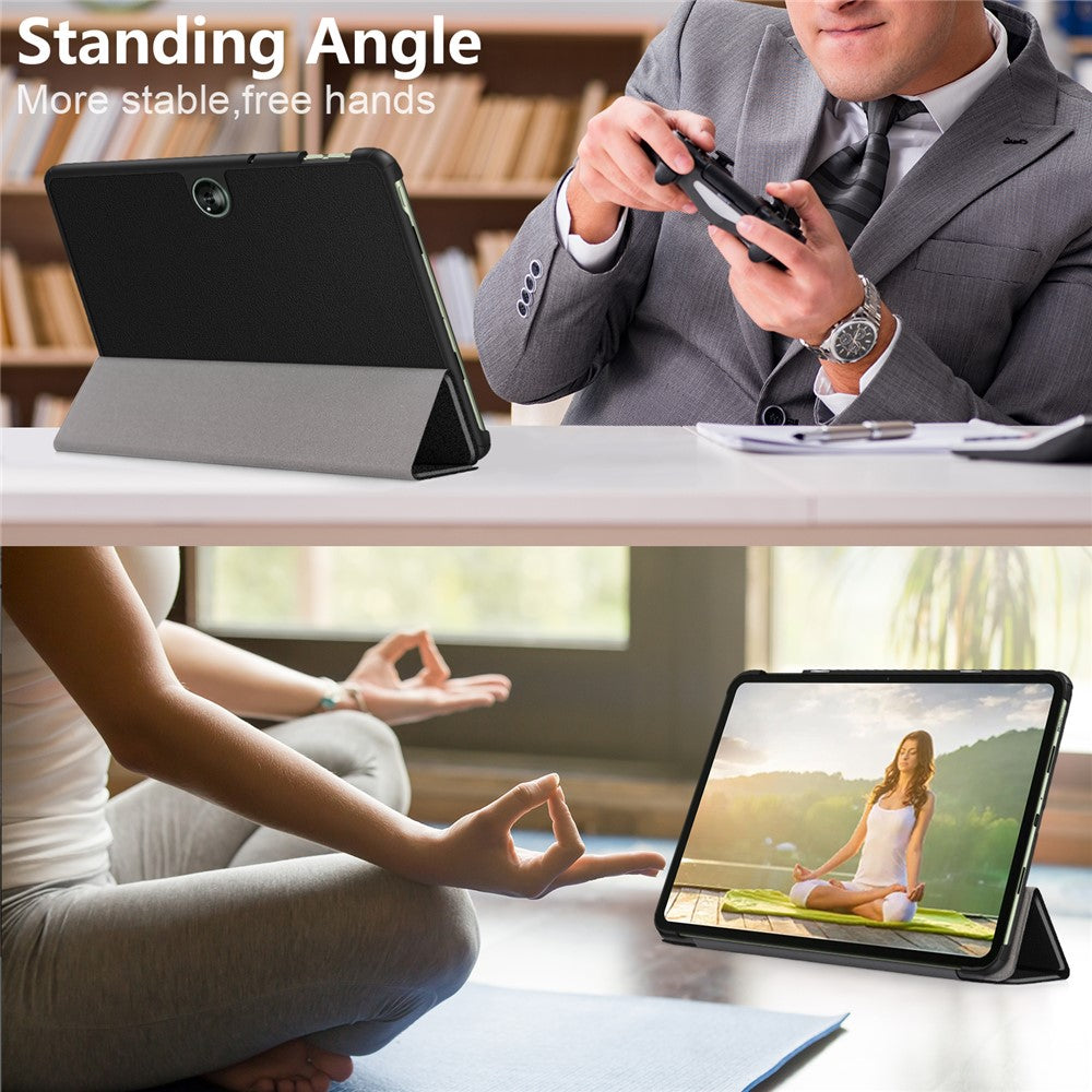 PU Lædercover til OnePlus Pad Go / Oppo Pad Air 2 / Pad Neo Trefoldigt Standert Tabletcover