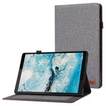 Lenovo Tab M10 Plus (3:e generationen) surfplatta, fodral med tygstruktur, korthållare, läderfodral