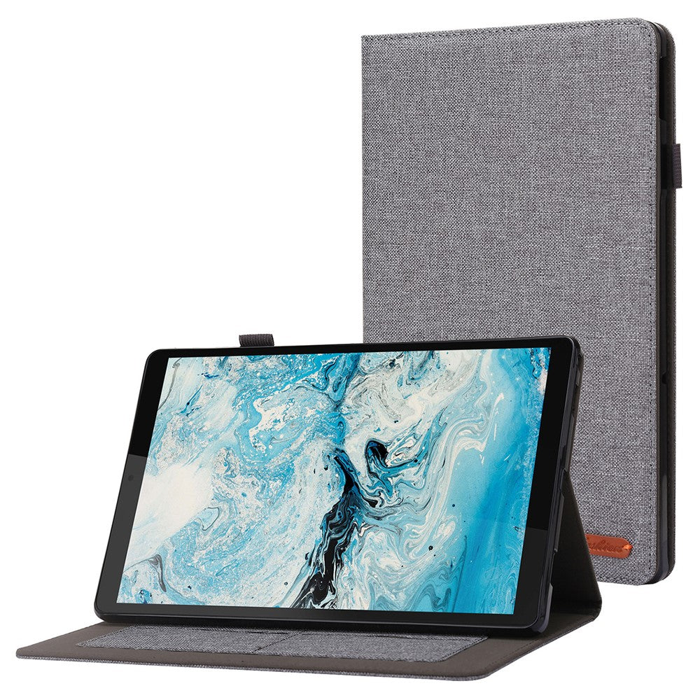 Lenovo Tab M10 Plus (3:e generationen) surfplatta, fodral med tygstruktur, korthållare, läderfodral