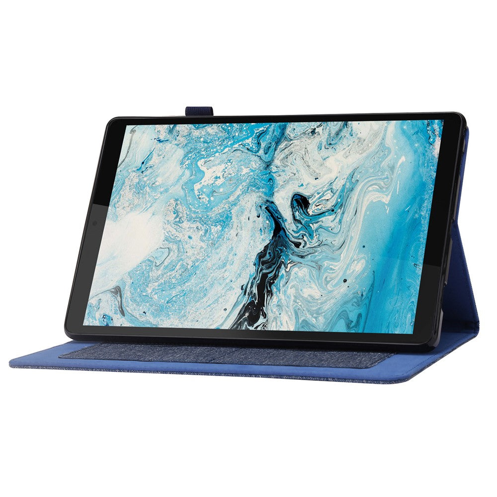 Lenovo Tab M10 Plus (3:e generationen) surfplatta, fodral med tygstruktur, korthållare, läderfodral