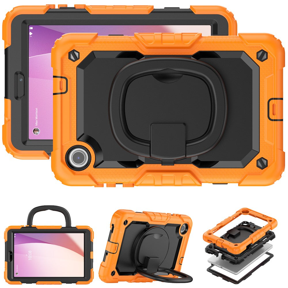 For Lenovo Tab M8 (4th Gen) 2024 TB-301XU / M8 (4th Gen) 2023 TB-300FU Case Rotary Kickstand Tablet Cover with Shoulder Strap