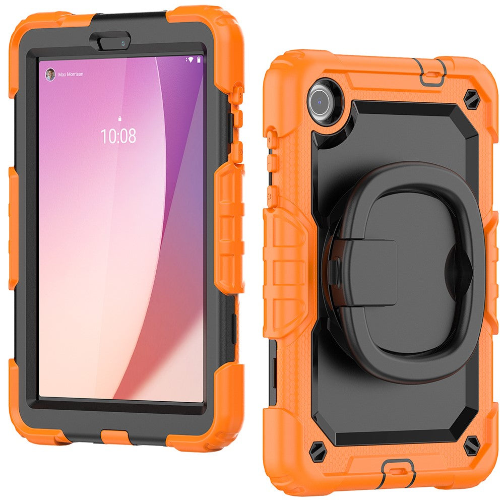 For Lenovo Tab M8 (4th Gen) 2024 TB-301XU / M8 (4th Gen) 2023 TB-300FU Case Rotary Kickstand Tablet Cover with Shoulder Strap