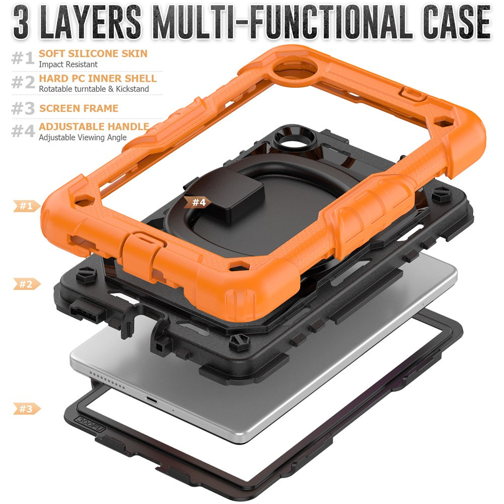 For Lenovo Tab M8 (4th Gen) 2024 TB-301XU / M8 (4th Gen) 2023 TB-300FU Case Rotary Kickstand Tablet Cover with Shoulder Strap