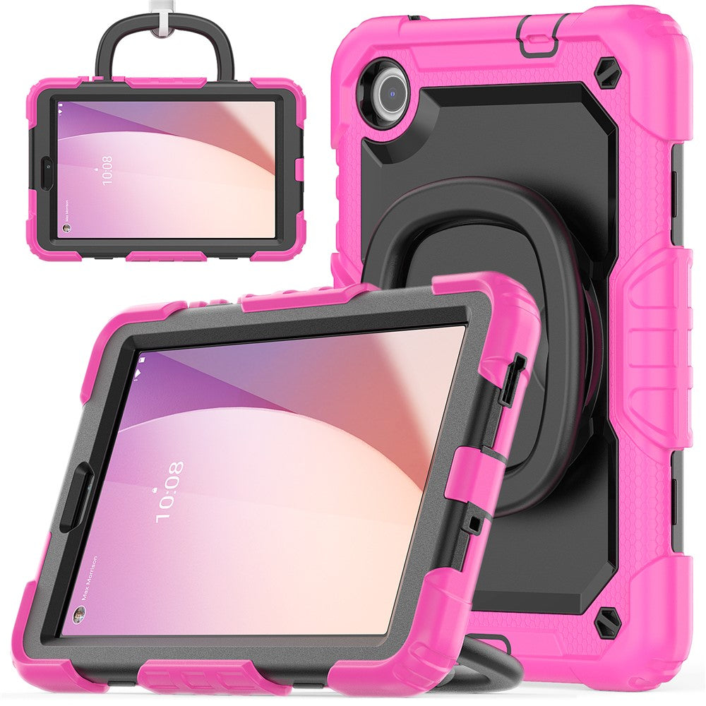 For Lenovo Tab M8 (4th Gen) 2024 TB-301XU / M8 (4th Gen) 2023 TB-300FU Case Rotary Kickstand Tablet Cover with Shoulder Strap