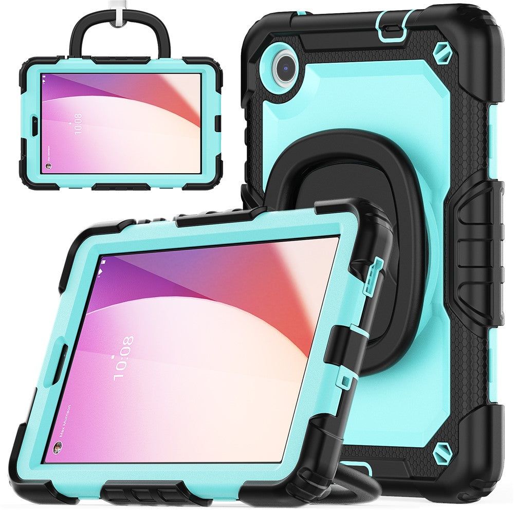 For Lenovo Tab M8 (4th Gen) 2024 TB-301XU / M8 (4th Gen) 2023 TB-300FU Case Rotary Kickstand Tablet Cover with Shoulder Strap