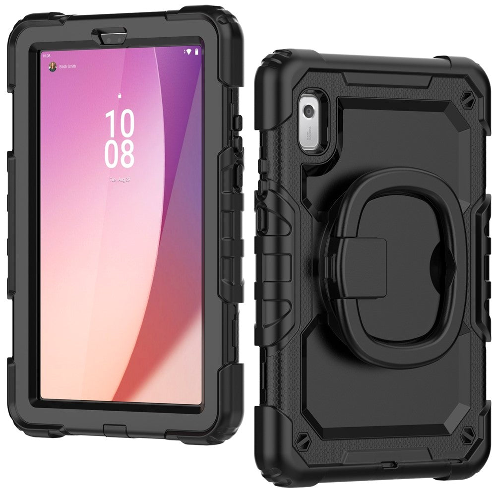 For Lenovo Tab M9 TB-310FU / Lenovo K9 TB310 Kickstand Case PC+Silicone Tablet Cover with Shoulder Strap