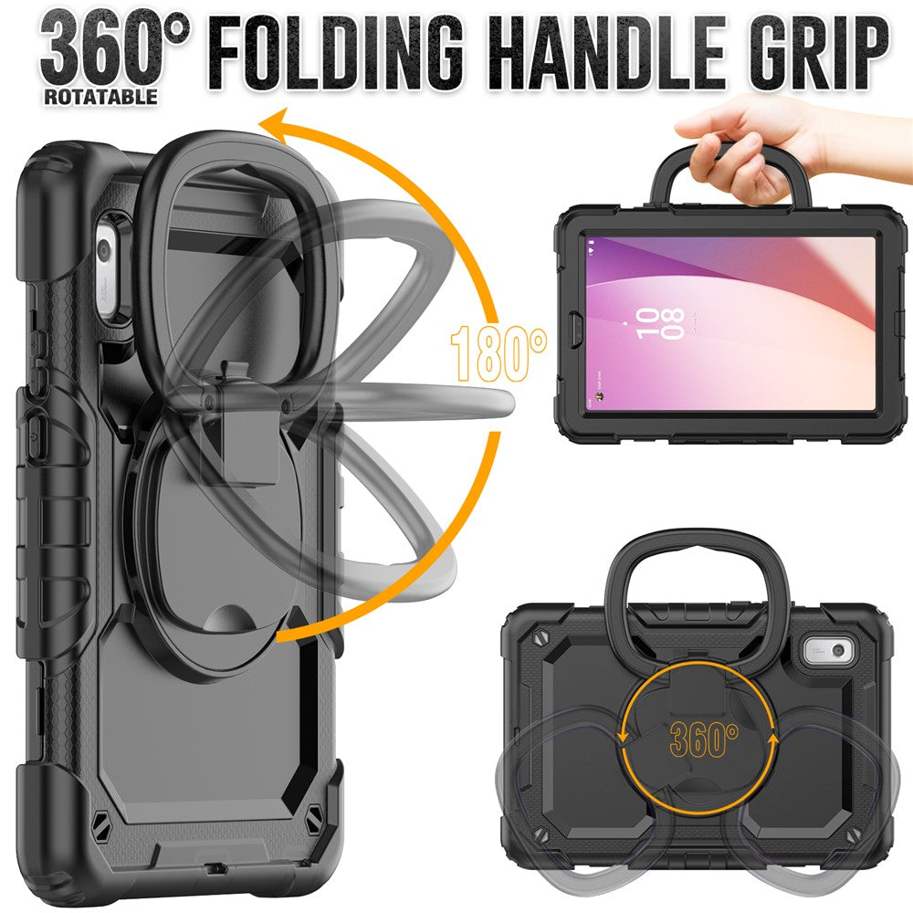 For Lenovo Tab M9 TB-310FU / Lenovo K9 TB310 Kickstand Case PC+Silicone Tablet Cover with Shoulder Strap