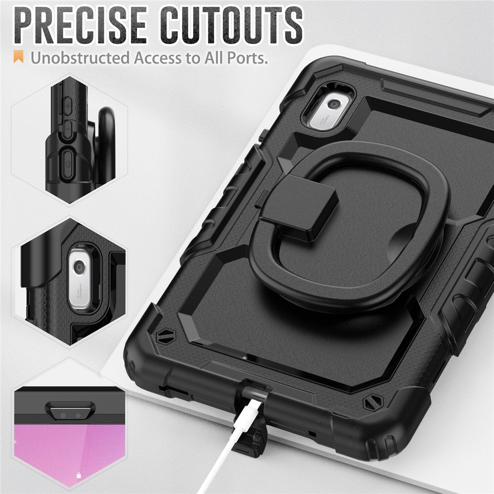 For Lenovo Tab M9 TB-310FU / Lenovo K9 TB310 Kickstand Case PC+Silicone Tablet Cover with Shoulder Strap