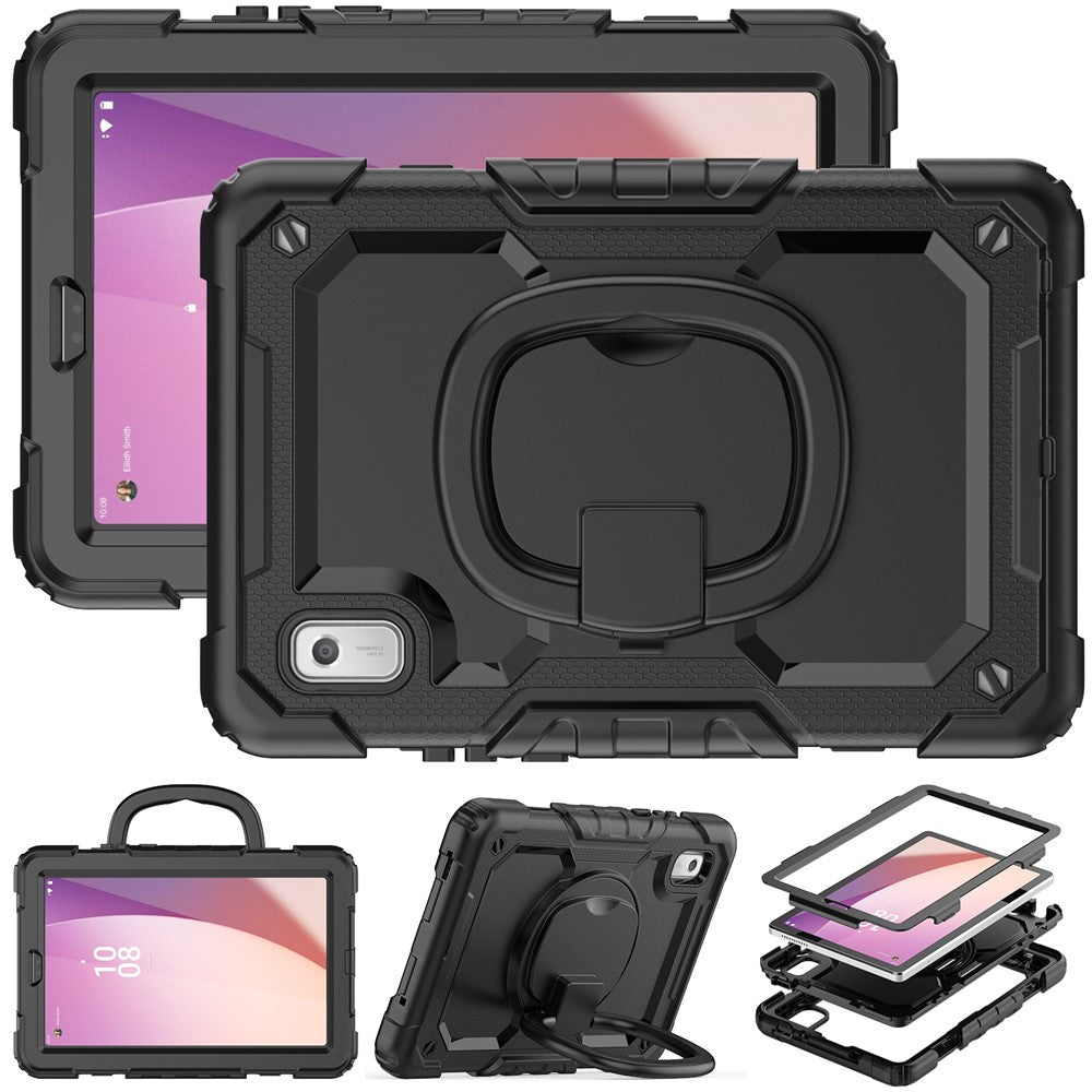 For Lenovo Tab M9 TB-310FU / Lenovo K9 TB310 Kickstand Case PC+Silicone Tablet Cover with Shoulder Strap