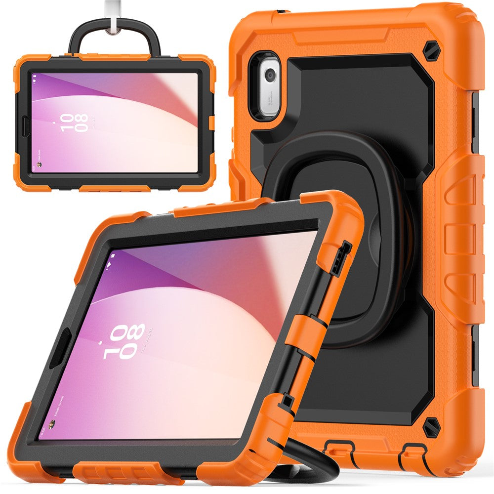 For Lenovo Tab M9 TB-310FU / Lenovo K9 TB310 Kickstand Case PC+Silicone Tablet Cover with Shoulder Strap
