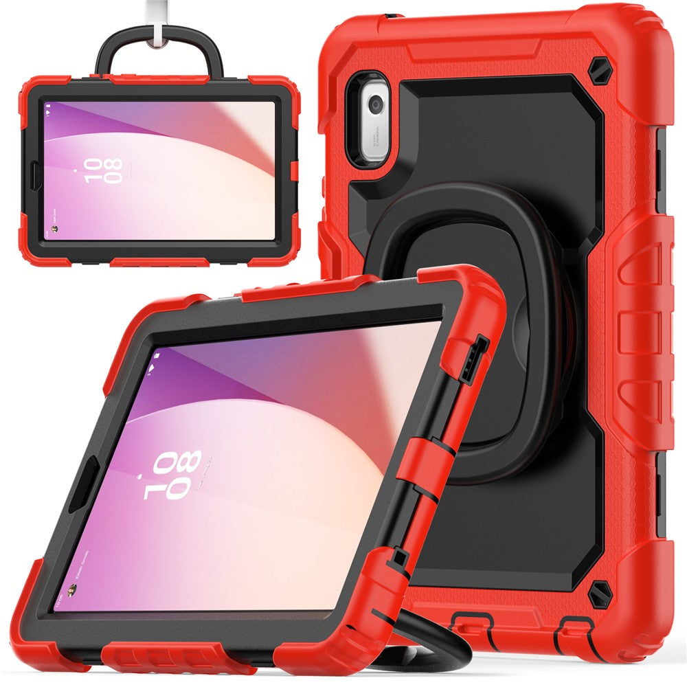 For Lenovo Tab M9 TB-310FU / Lenovo K9 TB310 Kickstand Case PC+Silicone Tablet Cover with Shoulder Strap