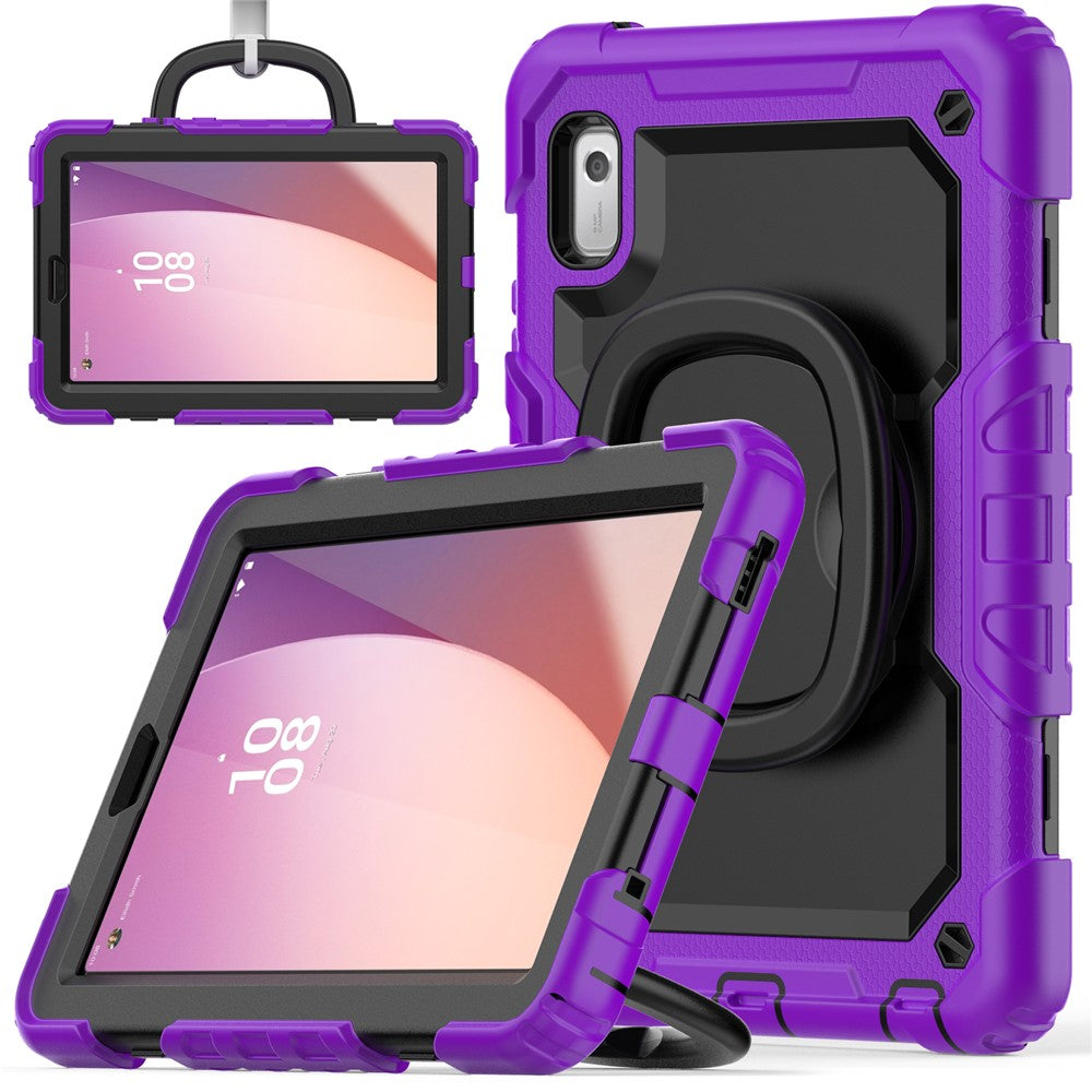 For Lenovo Tab M9 TB-310FU / Lenovo K9 TB310 Kickstand Case PC+Silicone Tablet Cover with Shoulder Strap