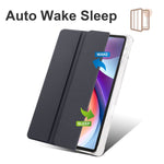 For Lenovo Tab M11 / Xiaoxin Pad 11 2024 Case Tri-fold Transparent Back Auto Sleep / Wake Cover with Pen Slot