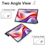 For Lenovo Tab M11 / Xiaoxin Pad 11 2024 Case Tri-fold Transparent Back Auto Sleep / Wake Cover with Pen Slot