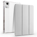 For Lenovo Tab M11 / Xiaoxin Pad 11 2024 Case Tri-fold Transparent Back Auto Sleep / Wake Cover with Pen Slot