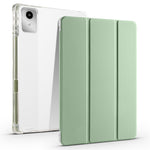 For Lenovo Tab M11 / Xiaoxin Pad 11 2024 Case Tri-fold Transparent Back Auto Sleep / Wake Cover with Pen Slot