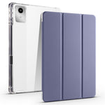For Lenovo Tab M11 / Xiaoxin Pad 11 2024 Case Tri-fold Transparent Back Auto Sleep / Wake Cover with Pen Slot