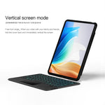 For Oppo Pad Air 2 Leather Case + Bluetooth-compatible Keyboard with Backlight Trackpad