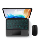 For Oppo Pad Air 2 Leather Case + Bluetooth-compatible Keyboard with Backlight Trackpad