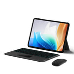 For Oppo Pad Air 2 Leather Case + Bluetooth-compatible Keyboard with Backlight Trackpad