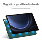 For Samsung Galaxy Tab S10 FE / S9 FE / S9 Case Magnetic V-Fold Stand Tablet Cover with Auto Sleep  /  Wake
