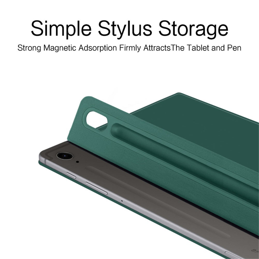 For Samsung Galaxy Tab S10 FE / S9 FE / S9 Case Magnetic V-Fold Stand Tablet Cover with Auto Sleep  /  Wake