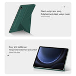 For Samsung Galaxy Tab S10 FE / S9 FE / S9 Case Magnetic V-Fold Stand Tablet Cover with Auto Sleep  /  Wake