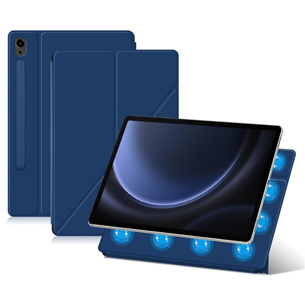 For Samsung Galaxy Tab S10 FE / S9 FE / S9 Case Magnetic V-Fold Stand Tablet Cover with Auto Sleep  /  Wake