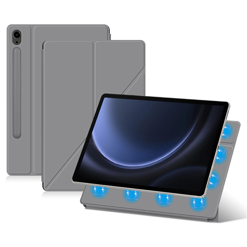 For Samsung Galaxy Tab S10 FE / S9 FE / S9 Case Magnetic V-Fold Stand Tablet Cover with Auto Sleep  /  Wake