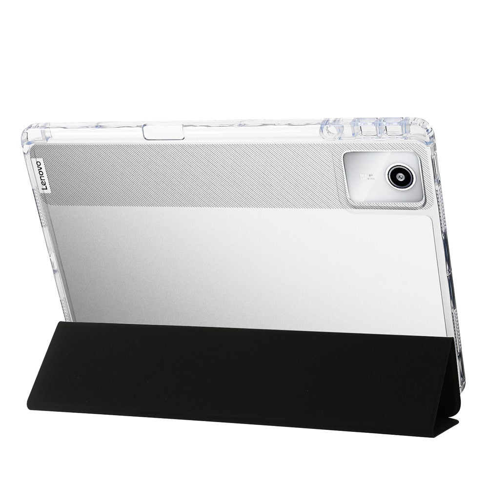 For Lenovo Tab M11 / Xiaoxin Pad 11 2024 Case TPU+Acrylic+PU Tablet Cover with Tri-fold Stand